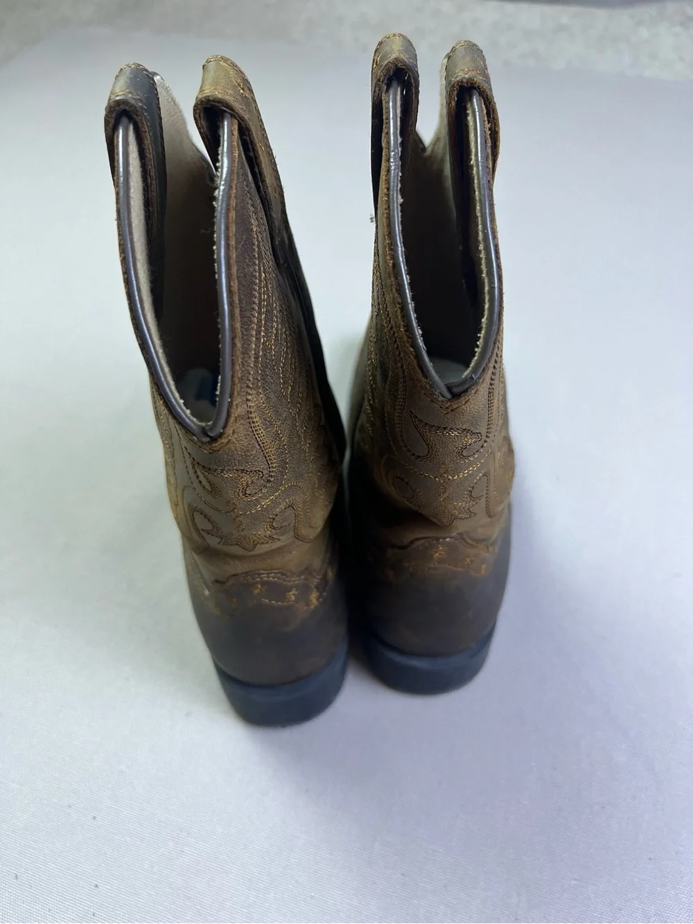 Ariat Cowboy Boots Western Brown Leather Kids Size 2